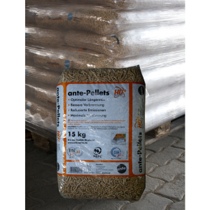 ANTE Pellets HD plus - Längenoptimiert DINplus & ENplus A1 1 Palette mit 975 kg Sonderpreise bei Großmengen